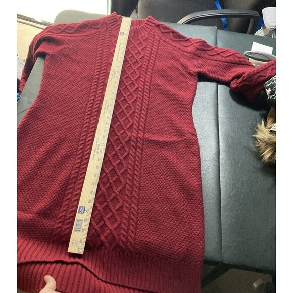 Kiel James Patrick Womens Red Sweater Dress Sz XL Cable Knit Pullover Wool Blend - Picture 14 of 16